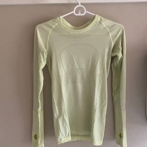 Lime green lululemon long sleeve